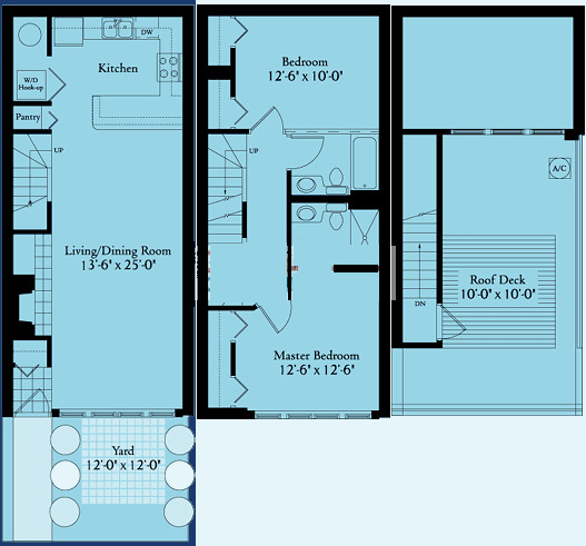 845 N Kingsbury Floorplan - The City Home B1 Tier*
